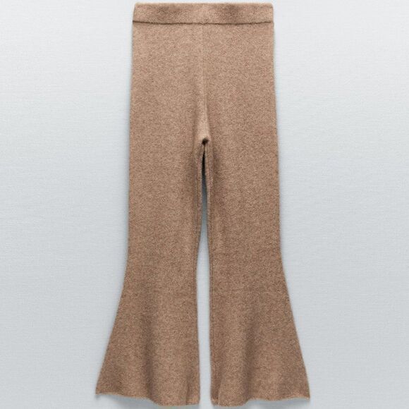 ZARA FLARED WOOL BLEND PANTS - Picture 2 of 5
